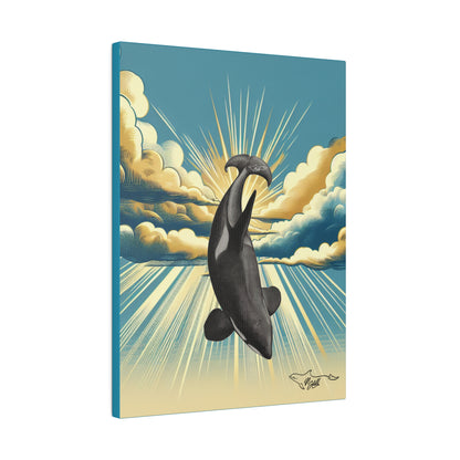 Orca Sky Matte Canvas 12" x 16", Stretched, 0.75"