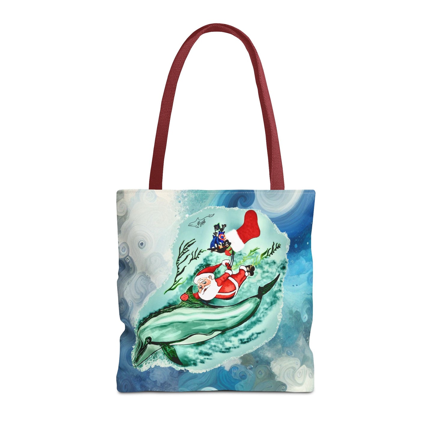 Deep Dive Delivery Santa Clause Tote Bag (AOP)