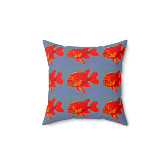 Garibaldi Damselfish Spun Polyester Square Pillow