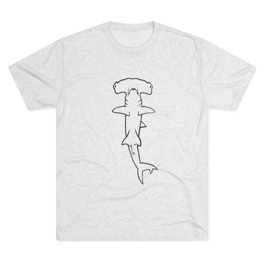 Hammerhead Shark Unisex Tri-Blend Crew Tee