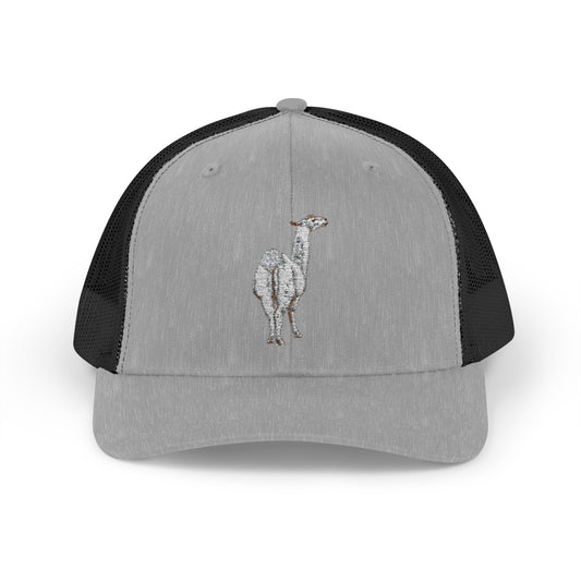 Llama Embroidered Snapback Trucker Cap