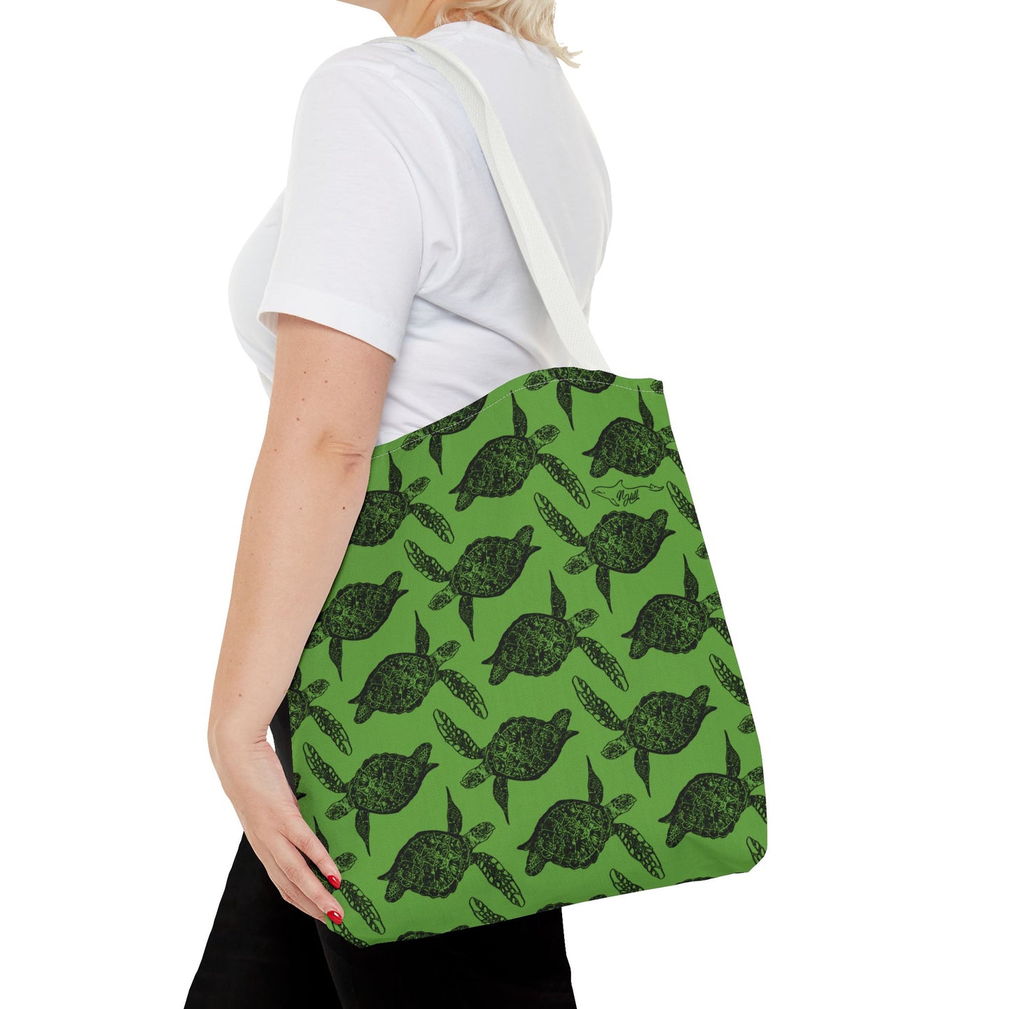 Sea Turtle Tote Bag Green (AOP)