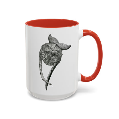 Curious Humpback Whale Accent Coffee Mug (11, 15oz)