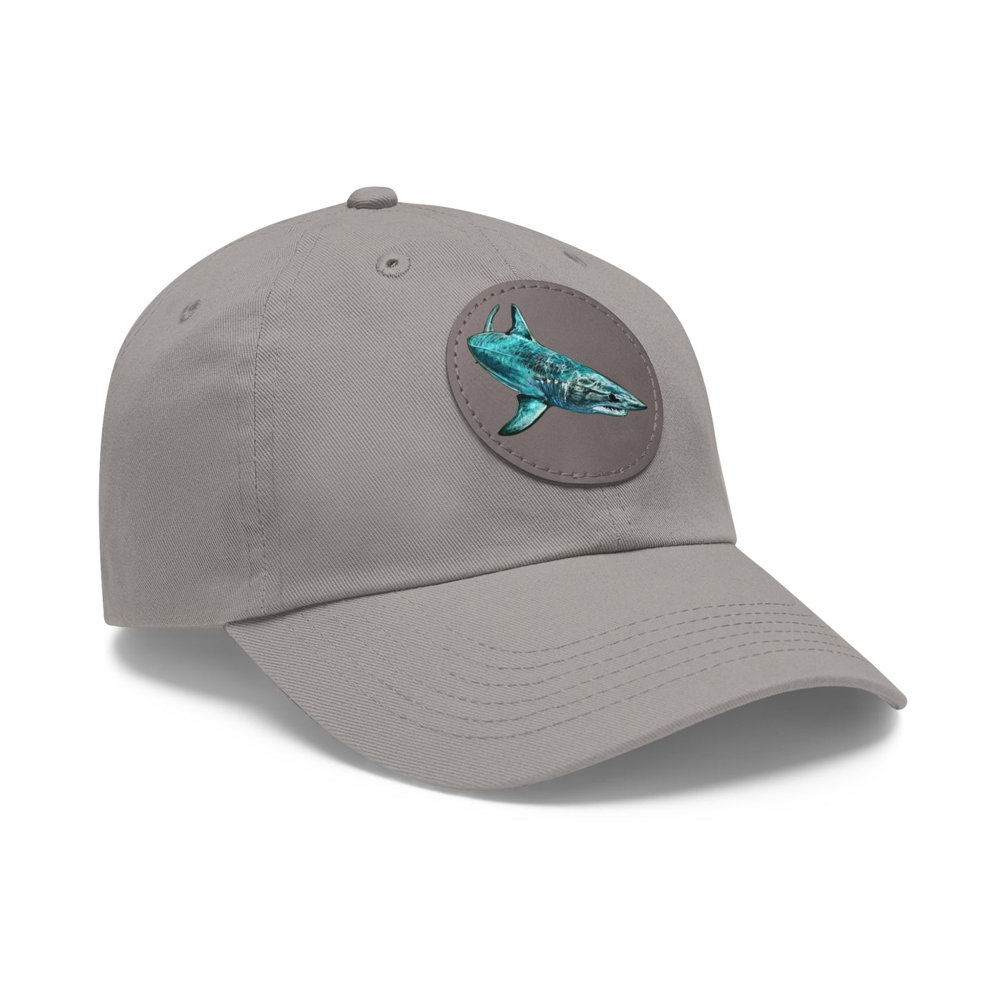 Mako Shark Hat with Leather Patch (Round)