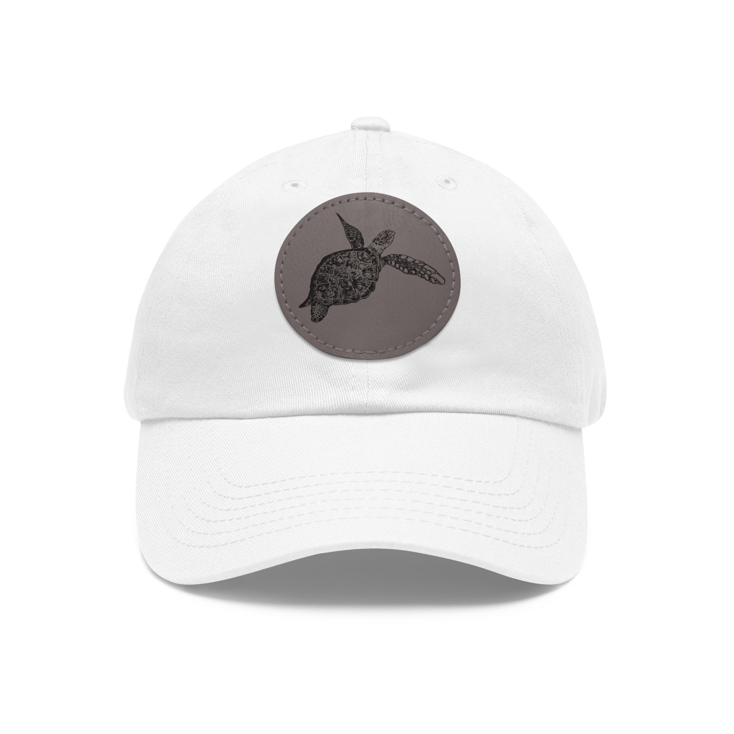 Sea Turtle Hat with Leather Patch (Round)