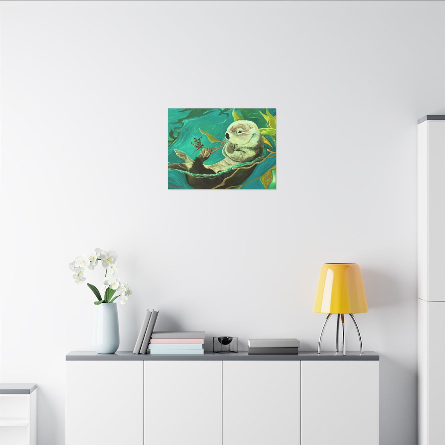 Otterly Transformed Matte Canvas, Oil Painting Print Stretched, 0.75"
