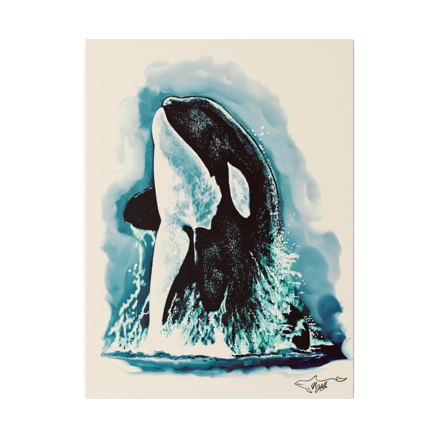 Orca Matte Canvas, Stretched, 0.75"