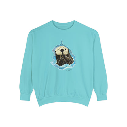 Sea Otter Colored Unisex Garment-Dyed Sweatshirt