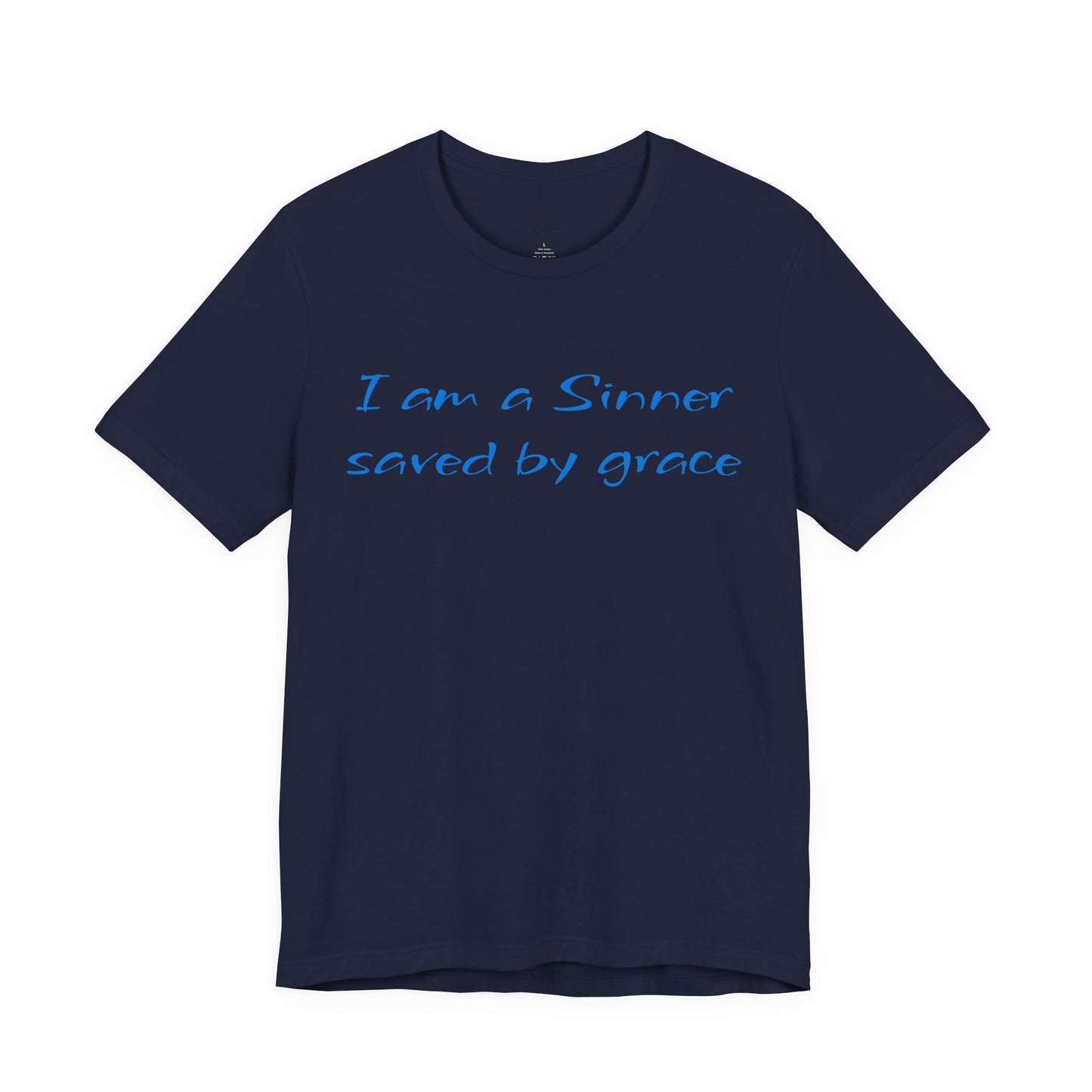 I Am A Sinner Saved By Grace Jersey Short Sleeve Tee