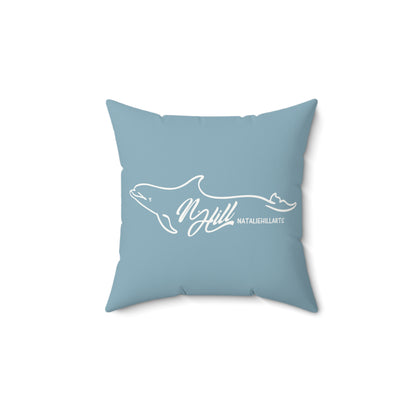 This Little Piggy went to the Beach Faux Suede Square Pillow
