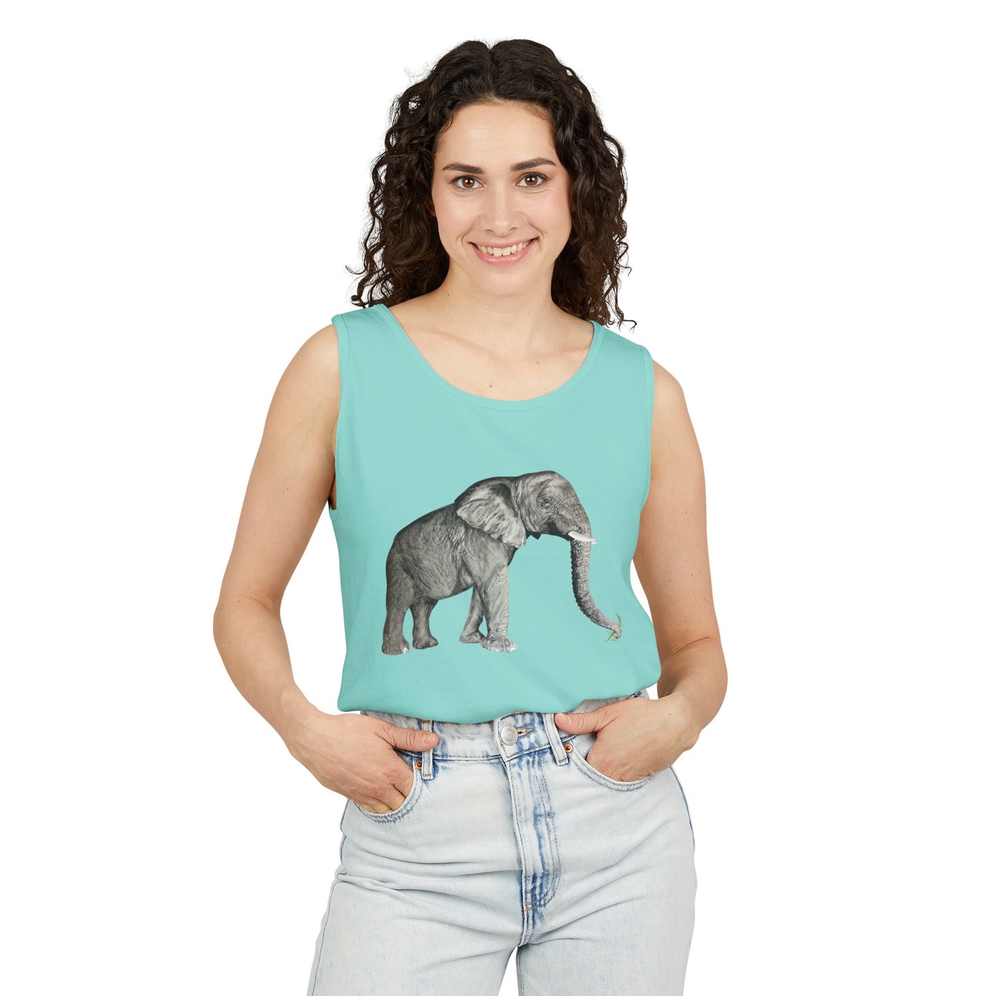 Elephant Unisex Garment-Dyed Tank Top