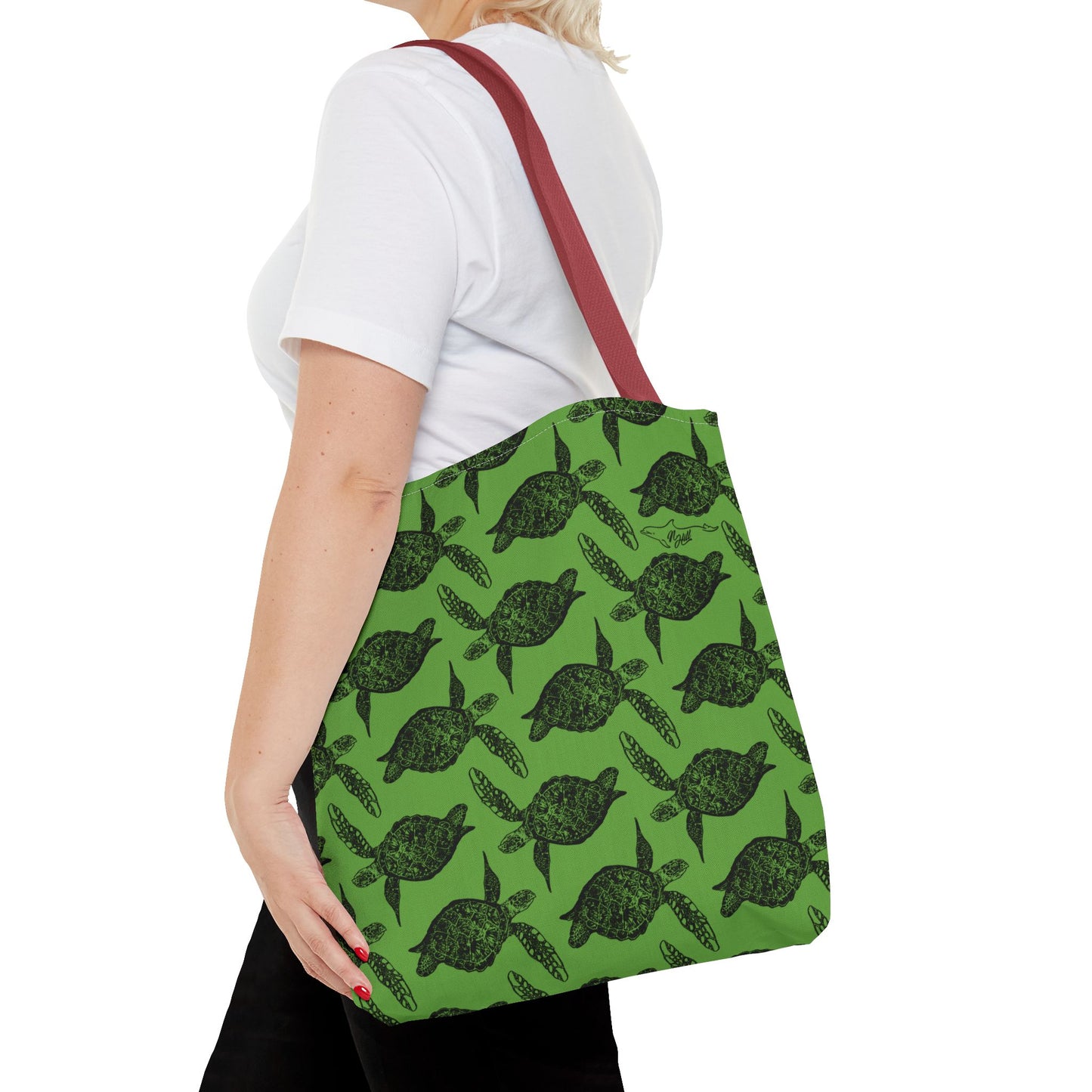 Sea Turtle Tote Bag Green (AOP)