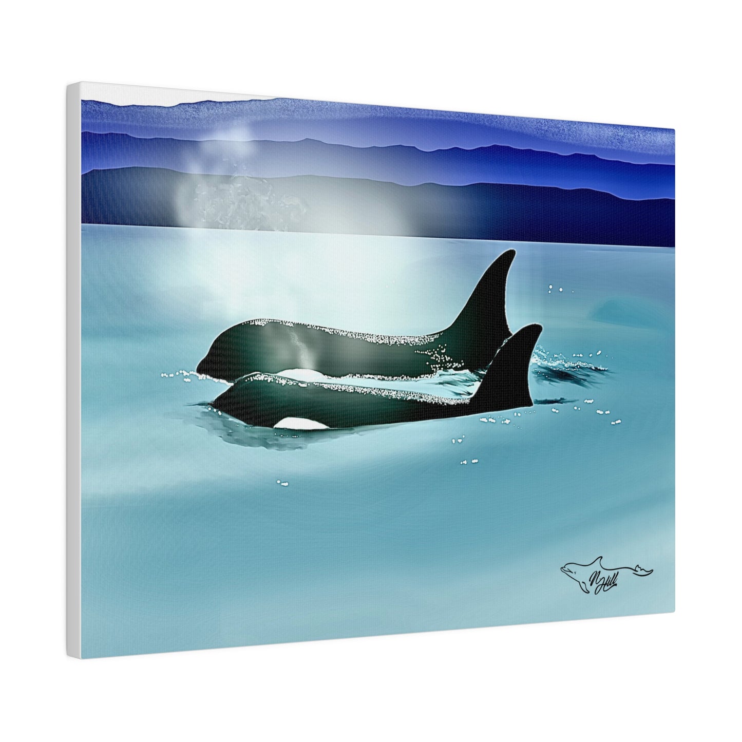 Orca Mist Matte Canvas, Stretched, 0.75"