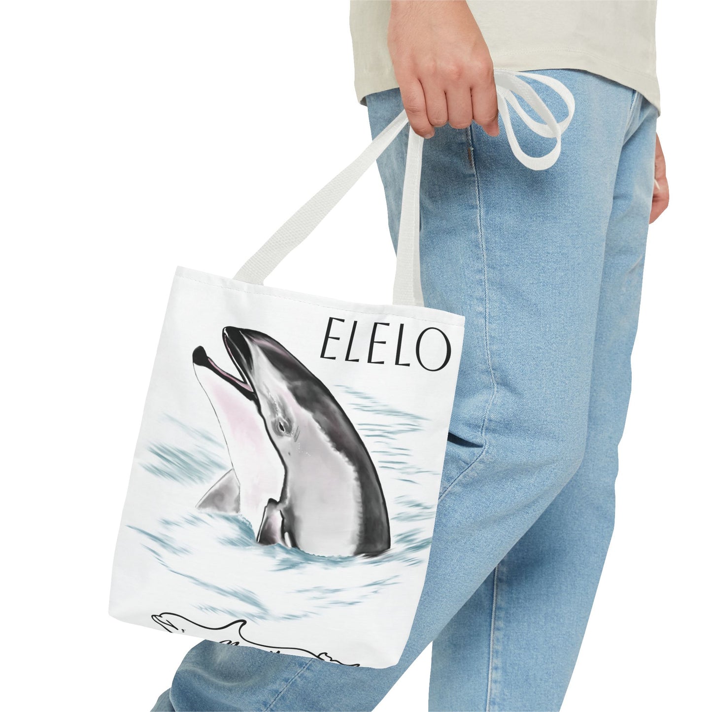 Elelo Pacific White Sided Dolphin Tote Bag (AOP)