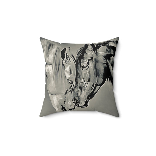 Wild Horse Pillow Spun Polyester Square Pillow