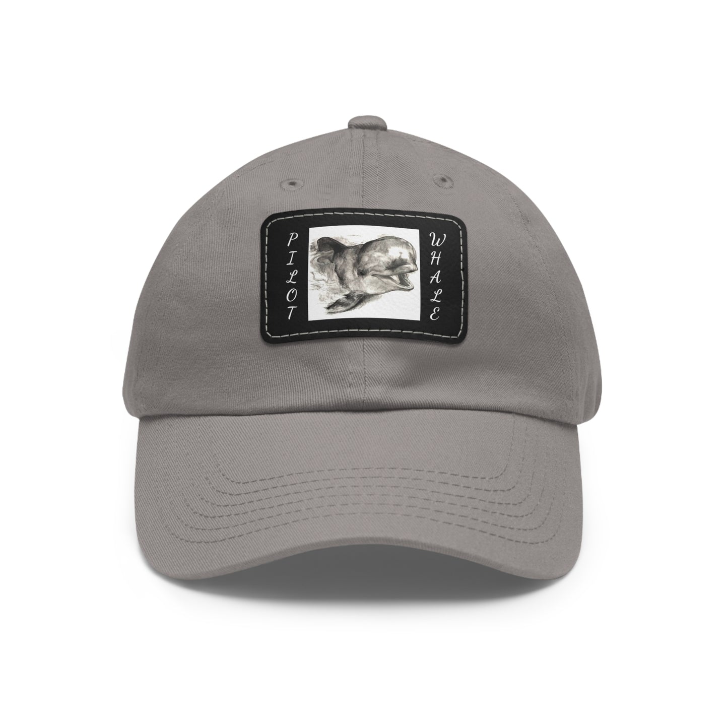 Pilot Whale Hat with Leather Patch (Rectangle)