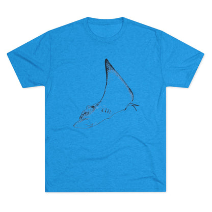 Cownose Ray Sting Ray Unisex Tri-Blend Crew Tee
