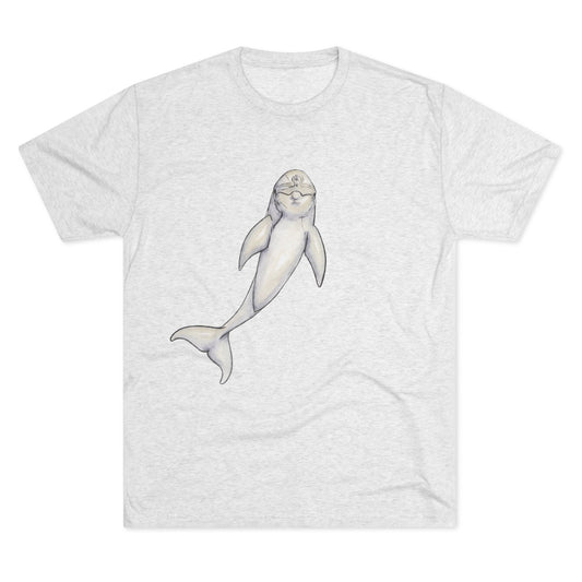 Dolphin Unisex Tri-Blend Crew Tee
