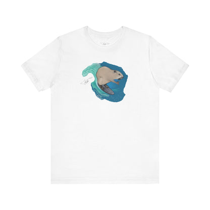 Surfing Beaver Unisex Jersey Short Sleeve Tee