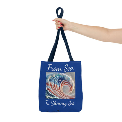 Flag Navy Blue Ocean Tote Bag (AOP)