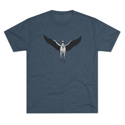 Pegasus in Sunglasses Unisex Tri-Blend Crew Tee
