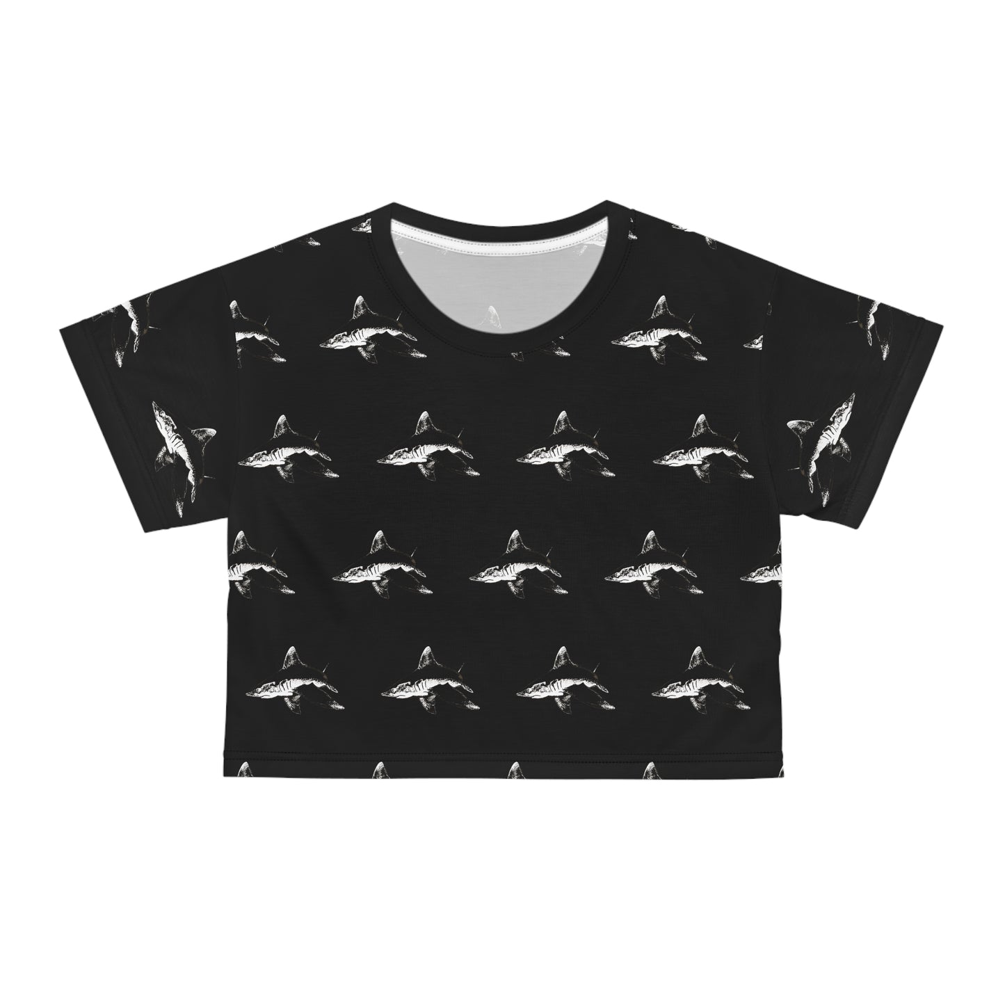 Shark Crop Tee (AOP)