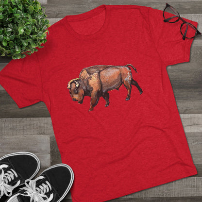 Bison Unisex Tri-Blend Crew Tee