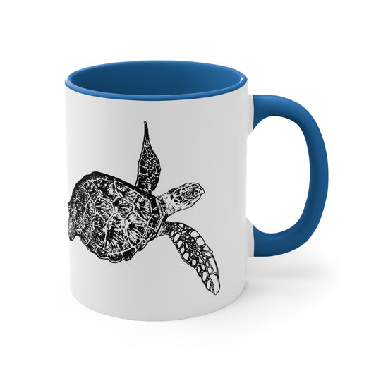 Sea Turtle Accent Coffee Mug, 11oz