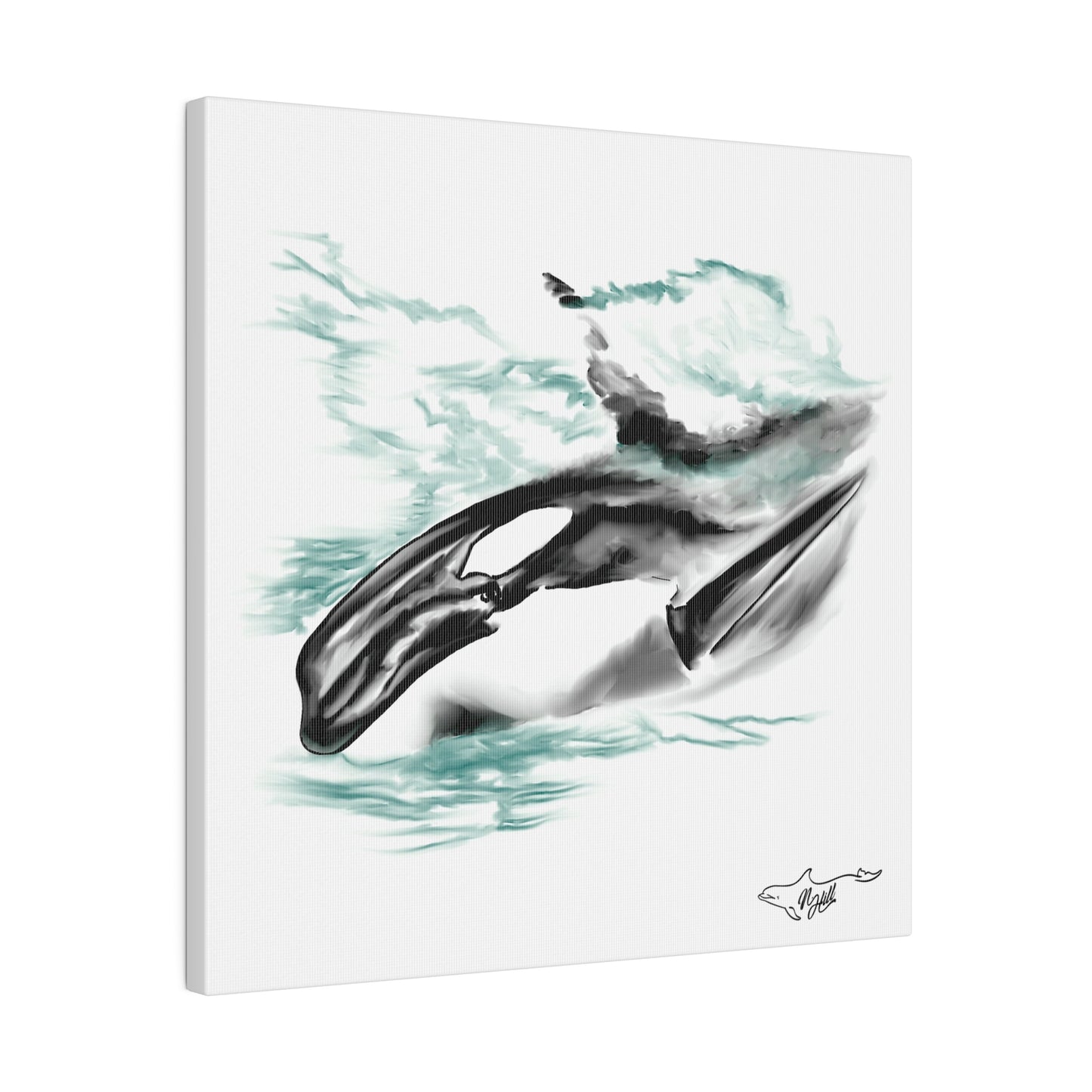 Orca Matte Canvas, Stretched, 0.75"