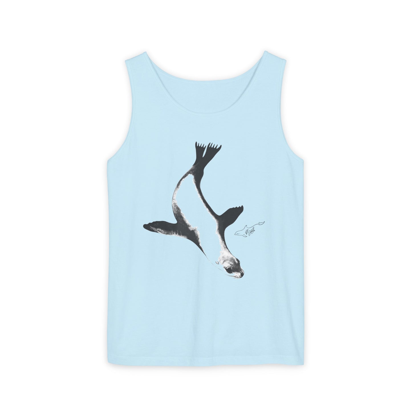 Sea Lion Unisex Garment-Dyed Tank Top