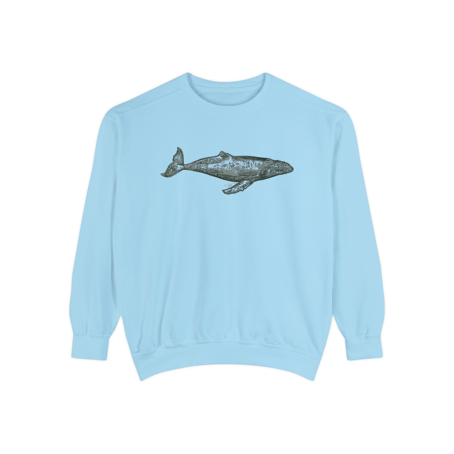 Humpback Whale Unisex Garment-Dyed Sweatshirt