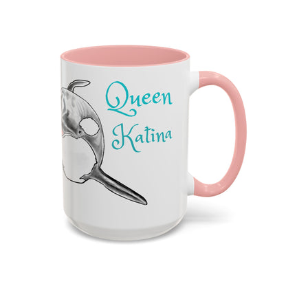 Queen Katina Orca Whale Accent Coffee Mug (11, 15oz)