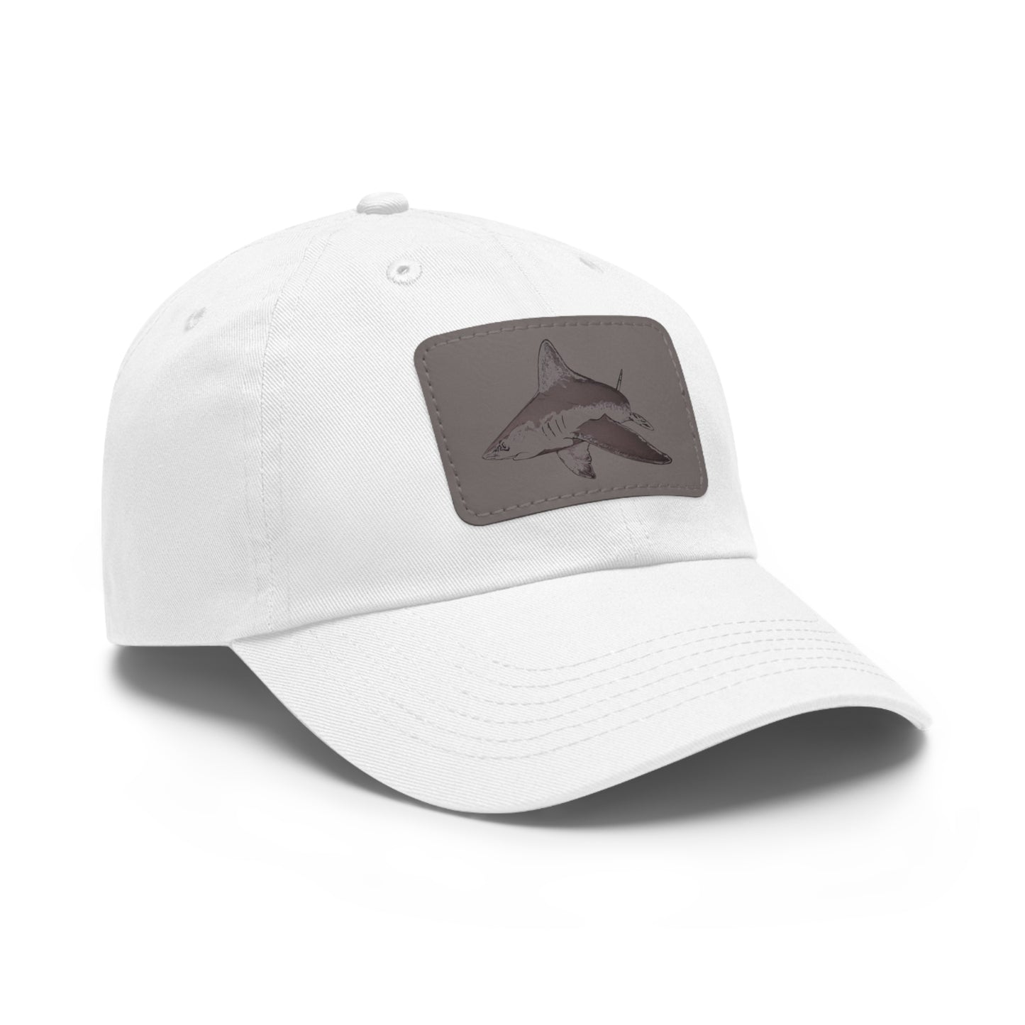 Mako Shark Hat with Leather Patch (Rectangle)