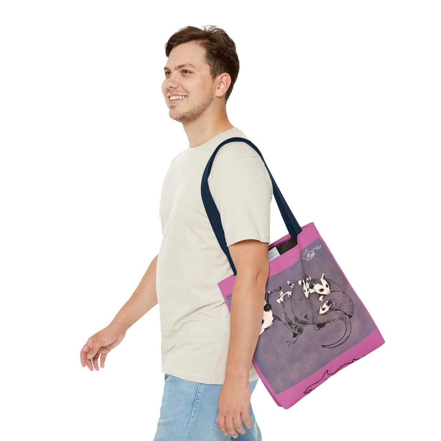 Pink Opossum Tote Bag (AOP)