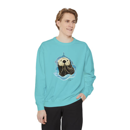 Sea Otter Colored Unisex Garment-Dyed Sweatshirt