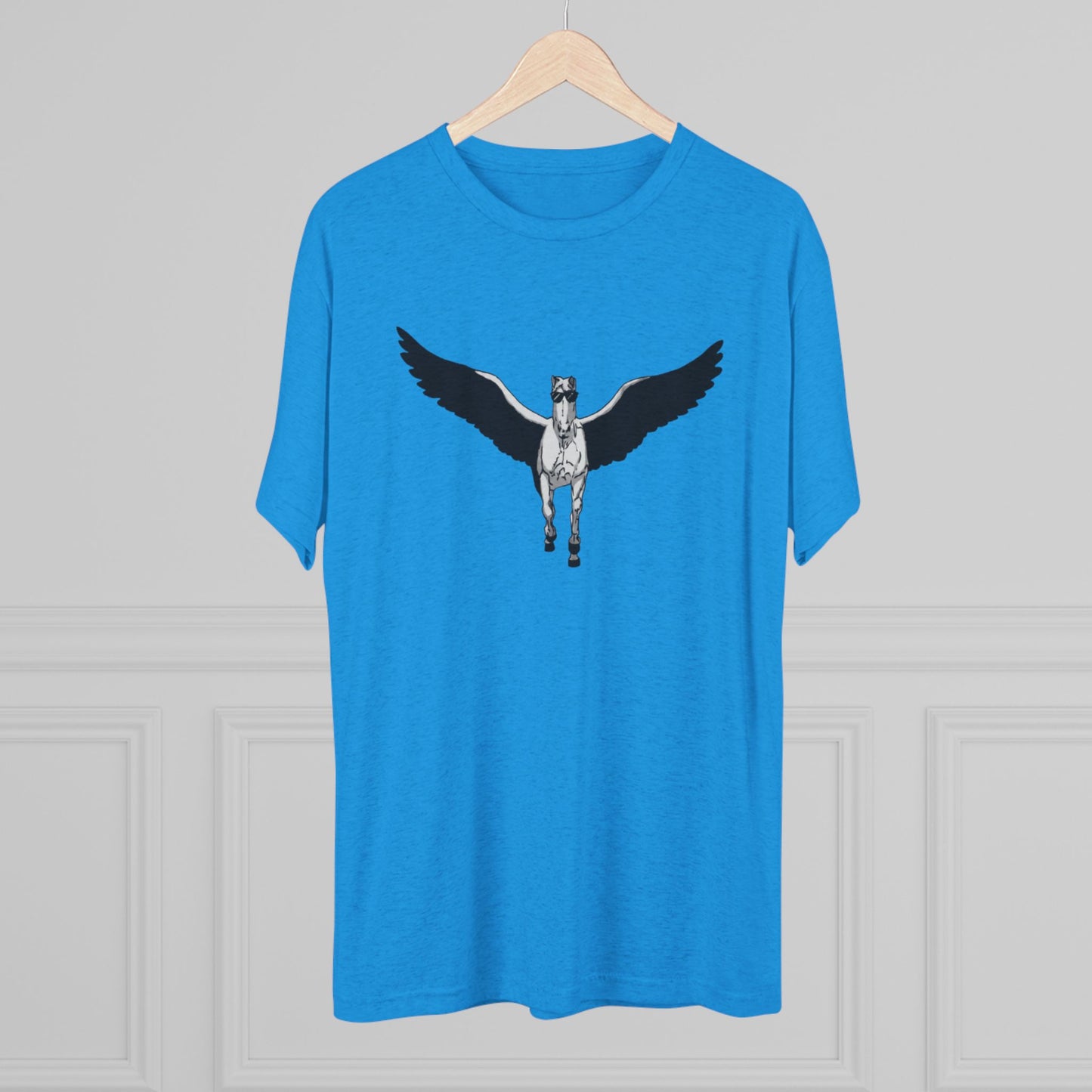 Pegasus in Sunglasses Unisex Tri-Blend Crew Tee