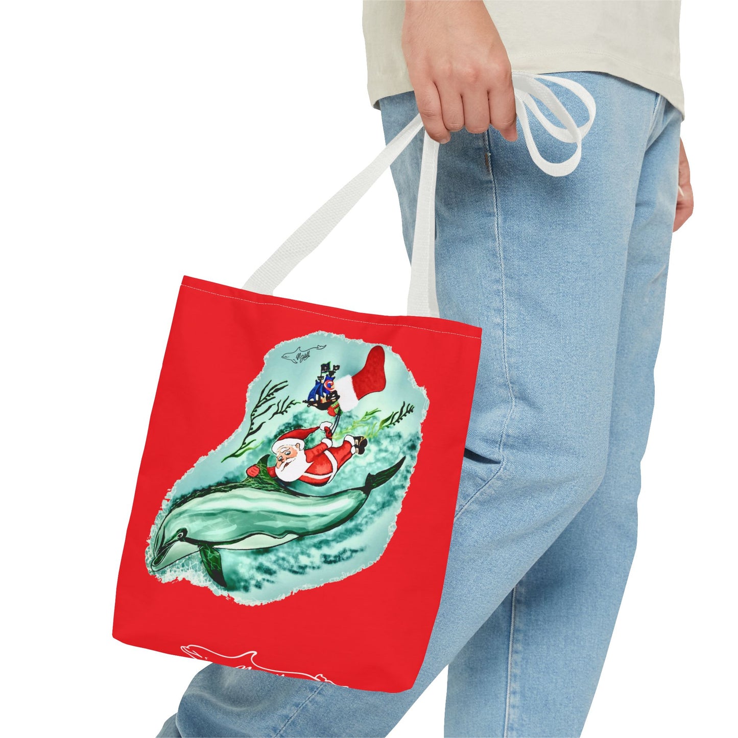 Deep Dive Delivery Santa Clause Tote Bag (AOP)