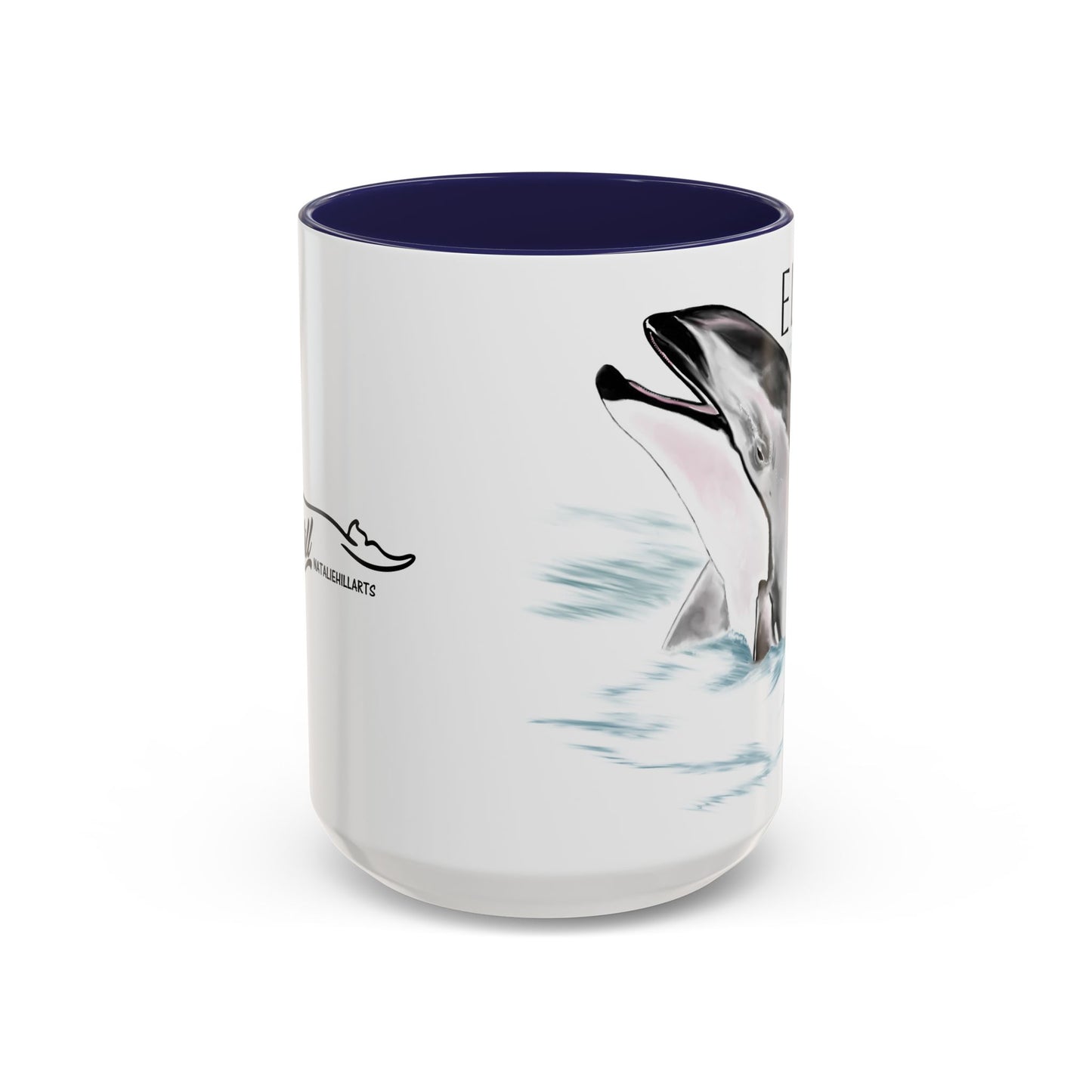 Pacific White Sided Dolphin Elelo Accent Coffee Mug 15oz