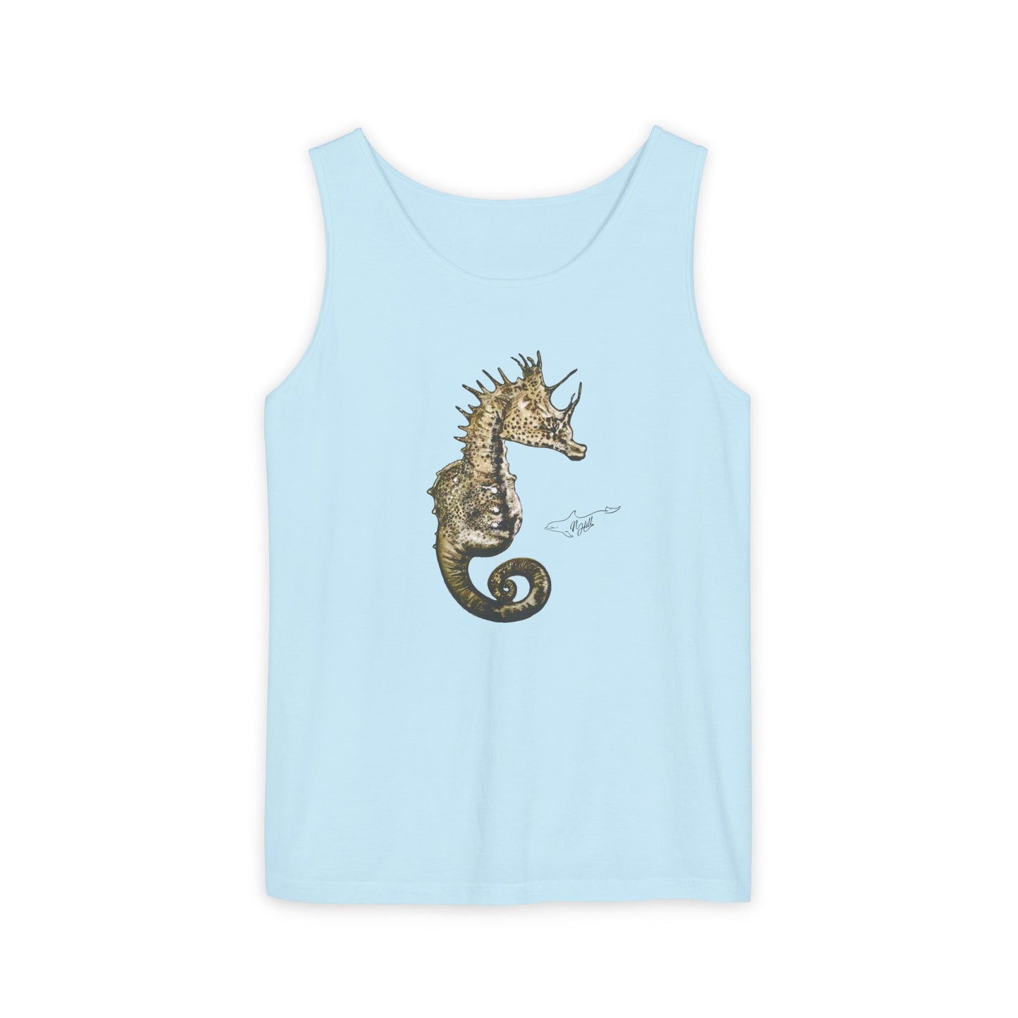 Sea Horse Unisex Garment-Dyed Tank Top