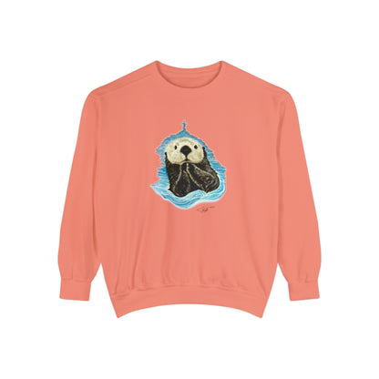 Sea Otter Colored Unisex Garment-Dyed Sweatshirt