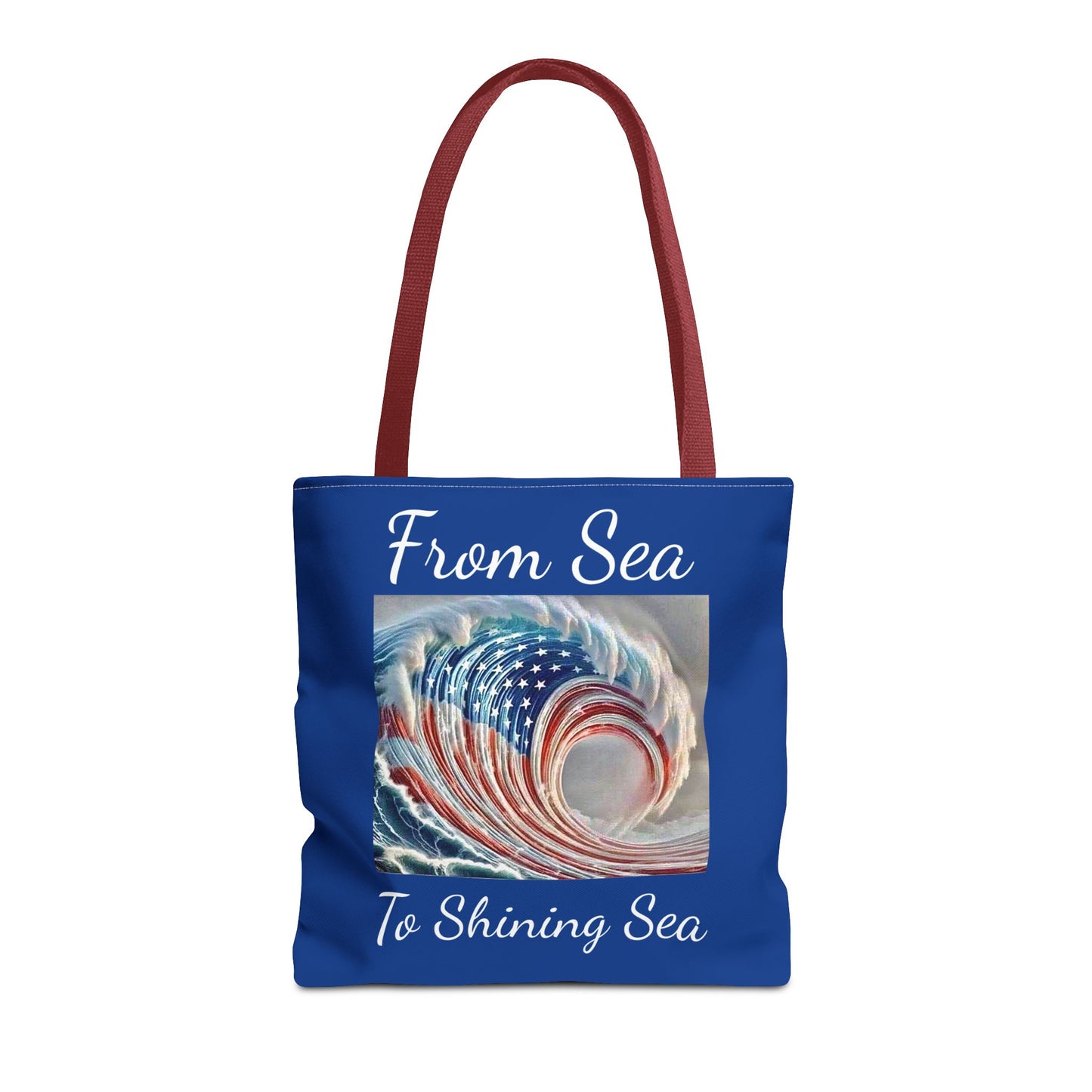 Flag Navy Blue Ocean Tote Bag (AOP)