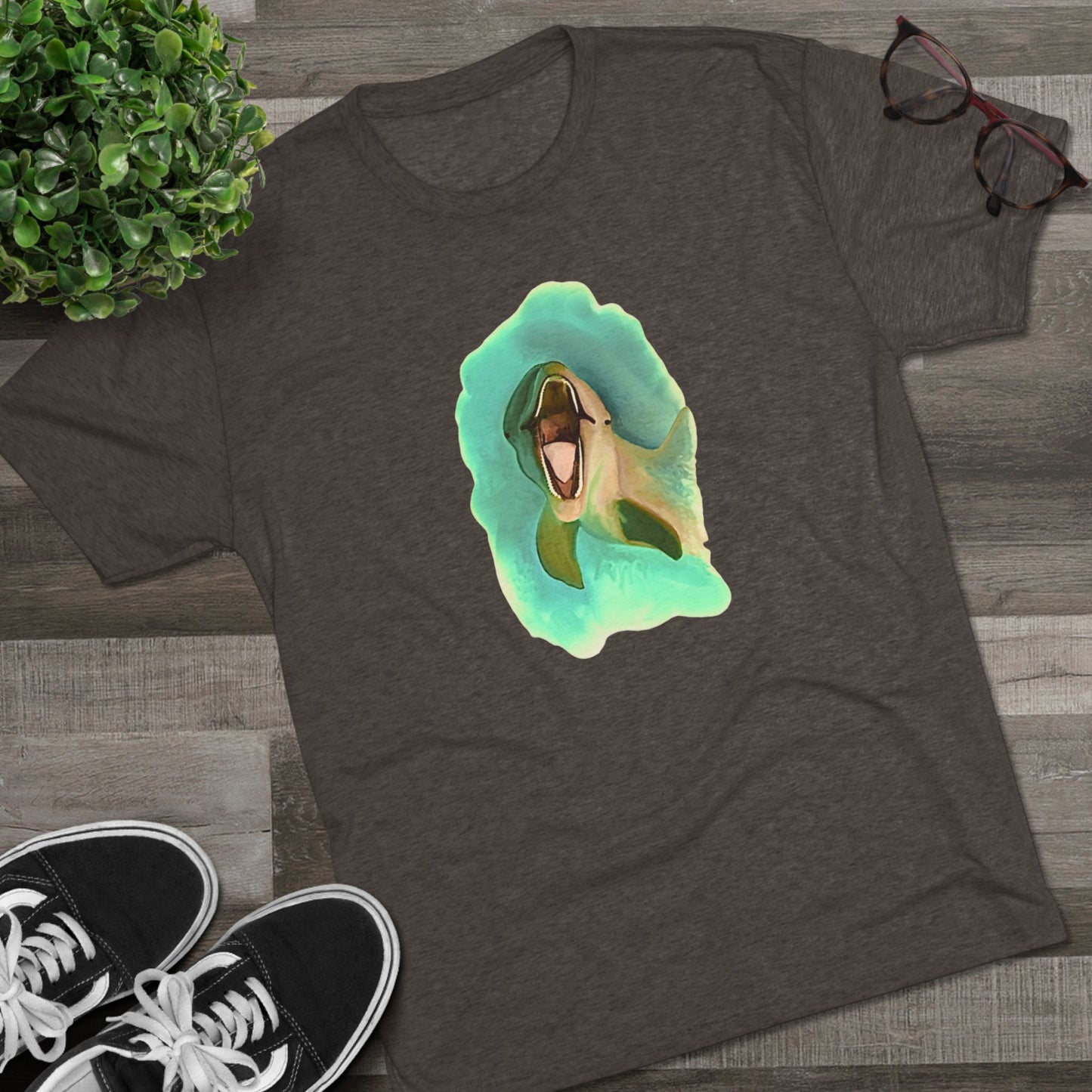 Bottlenose Dolphin Unisex Tri-Blend Crew Tee