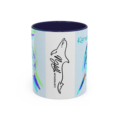 Katina Orca Whale Gestural Accent Coffee Mug (11, 15oz)