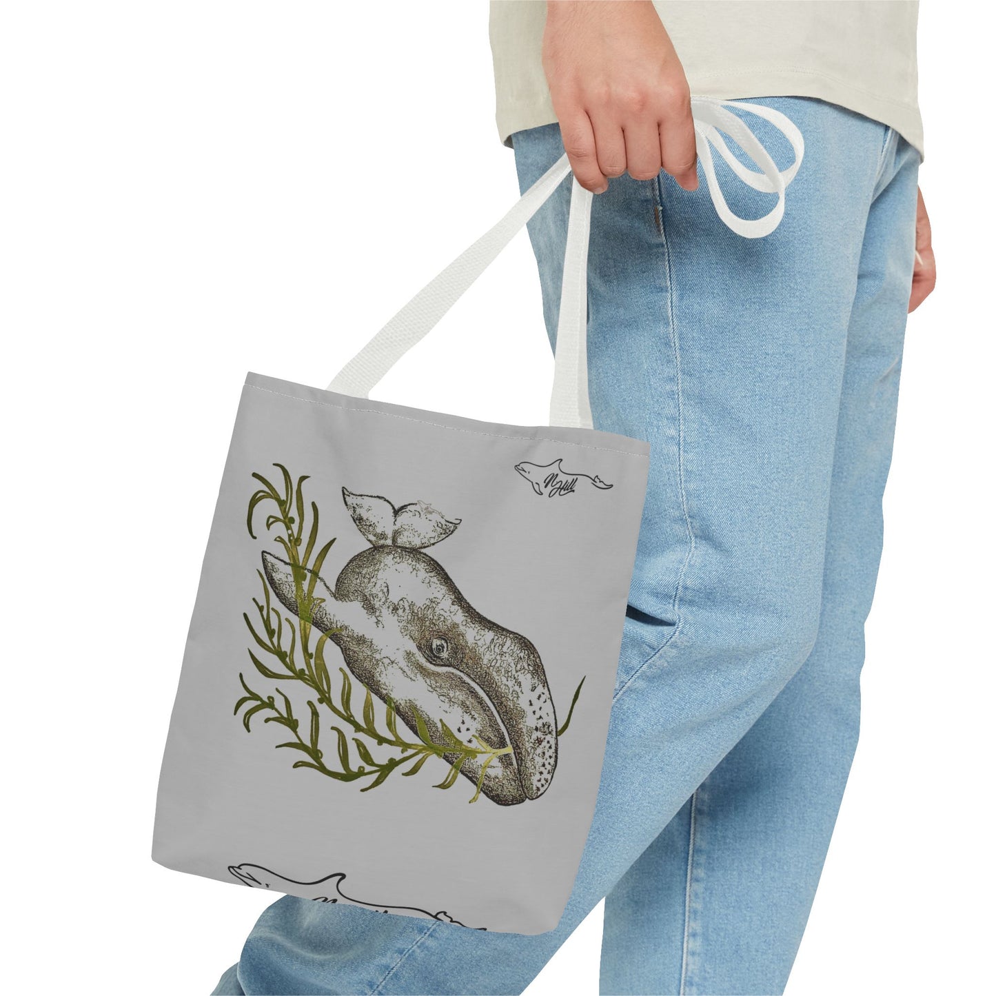 Gray Whale Tote Bag (AOP)