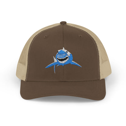 Great White Shark Panda Snapback Trucker Cap