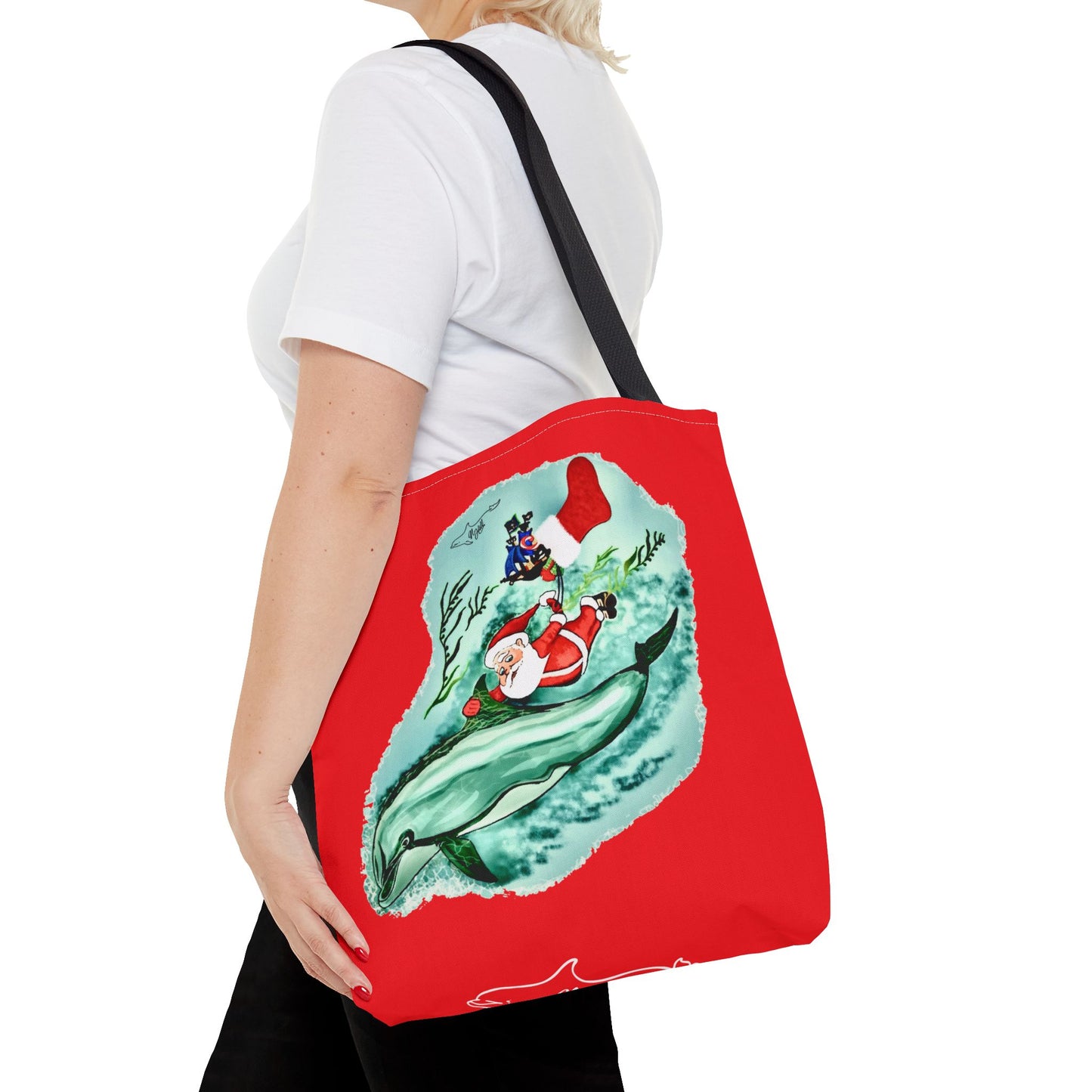 Deep Dive Delivery Santa Clause Tote Bag (AOP)