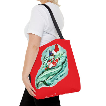 Deep Dive Delivery Santa Clause Tote Bag (AOP)
