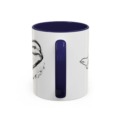 Beluga Whale Accent Coffee Mug, 11oz