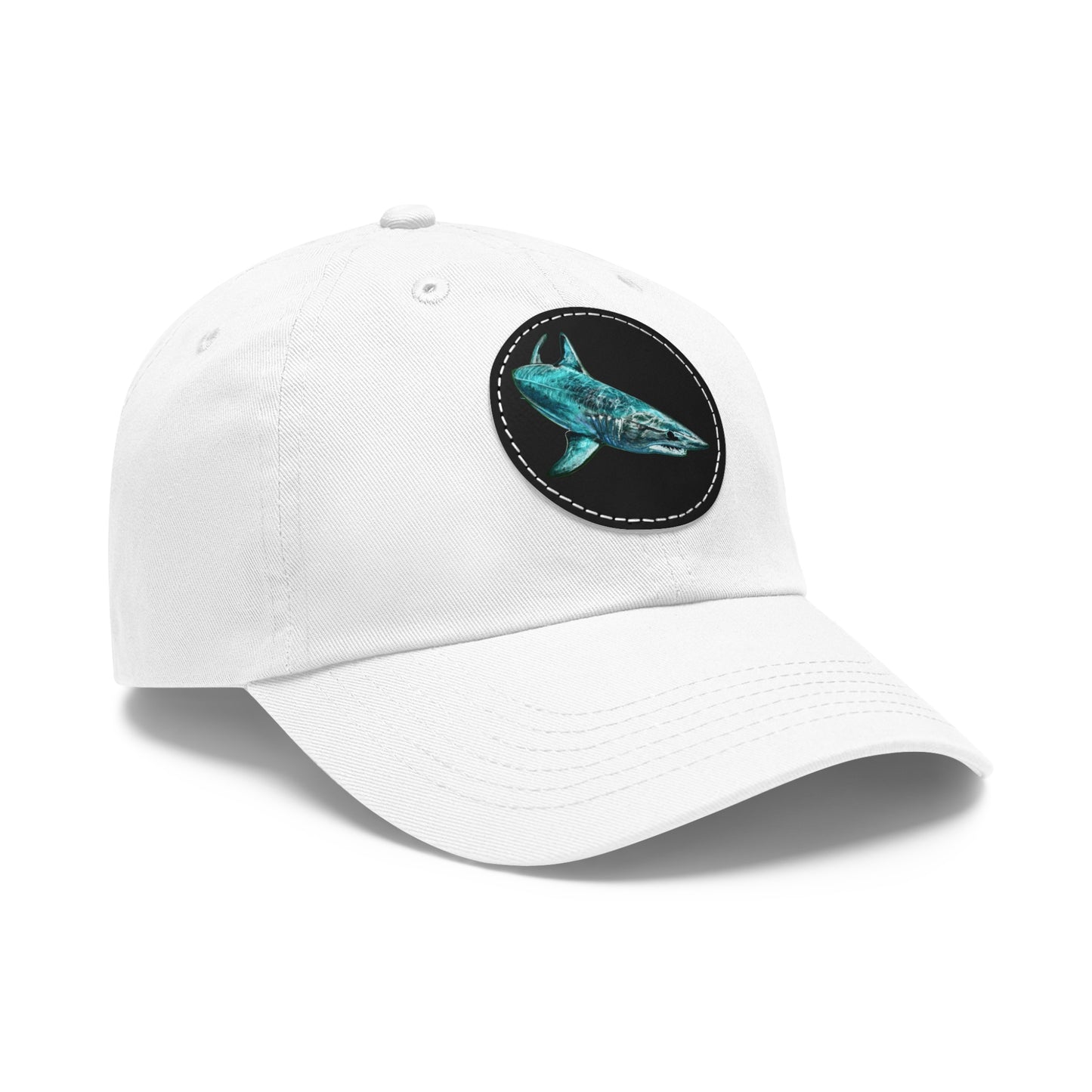 Mako Shark Hat with Leather Patch (Round)