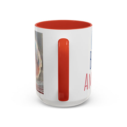 God Bless America Accent Coffee Mug 15oz